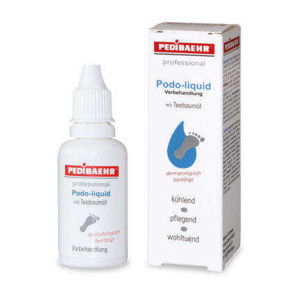 Linea pre trattamentiLiquido pre trattamento rinfrescante e raffreddante con leggero effetto anestetico. Ideale per unghie incarnite e calli. Applicare sulla zona e attendere qualche minuto prima di operare.Olio di tea tree