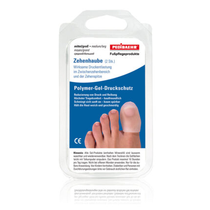Protezione completa e affidabile per le dita dei piedi sottoposte a sollecitazioni?I diversi tipi di protezione contro la pressione si contraddistinguono per il massimo comfort. Molto pi&ugrave; morbida dell'idrogel
