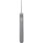 <p>Sgorbia fissa in acciaio inox autoclavabile.<br>Dotata di:</p><ul><li>manico piatto;</li><li>finitura satinata