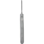 <p>Sgorbia fissa in acciaio inox autoclavabile.<br>Dotata di:</p><ul><li>manico piatto;</li><li>finitura satinata