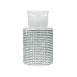 <strong>Erogatore a pompa con strass<br /></strong><em>150 ml</em><strong><br /></strong><br />Contenitore di plastica ideale per contenere detergenti o solventi per unghie.<br data-mce-fragment="1" />Solo trasporto in posizione verticale.<br /><br />Dotato di:<br /><ul> 	<li>tappo flip-top;</li> 	<li>pratica pompa per un dosaggio perfetto;</li> 	<li>Ø 5