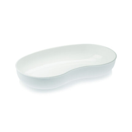 Vaschetta reniforme in plastica economicaInfrangibileVaschetta bianca realizzata in plastica: