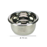 <p>Ciotola di miscelazione in acciaio inox 70mm</p>