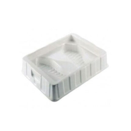 DisinfettabileVaschetta podologica per pediluvio in plastica bianca: 	lavabile; 	disinfettabile a fine di ogni trattamento; 	dotata di sagoma dei piedi; 	ideale per la fase preliminare della pedicure professionale.L'utilizzo della vaschetta prevede l'aggiunta di sacchetti monouso da sostituire dopo ogni cliente