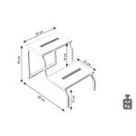 SCALETTA 2 GRADINI CON ANTISCIVOLO - immagine 4