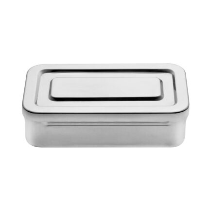 Vaschetta Portastrumenti Rettangolare - Con Coperchio in Acciaio InoxVaschetta portastrumenti realizzata in acciaio inox.Dotata di: