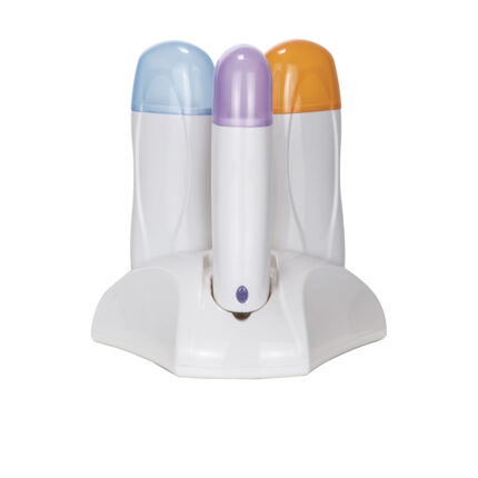 viola e arancione;Struttura bianca in ABS;Cavo di alimentazione.Specifiche tecniche:Tensione di alimentazione: 220/240 V - 50/60 HzPotenza elettrica: 10 W x 3Formato ricariche: 100 mlTemperatura: 60 - 70&deg; CColore tappi: Arancione - Viola - BluColore struttura: biancoMateriale struttura: ABS Contenuto: 1 x&nbsp;250674 (scaldacera Tris)