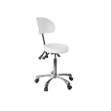 con schienale.Sgabello versatile