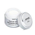 <p><strong>French Maximum White<br></strong><em>15 ml<br><br></em>Gel bianco per french manicure a bassissima densità.<br>Tempo di polimerizzazione: 120 secondi<br><br><strong>Specifiche tecniche<br></strong><strong><span data-mce-fragment="1">Formato</span></strong><span data-mce-fragment="1">: 15 ml<br><br></span><strong>Contenuto<br></strong>26222 - Gel french</p>