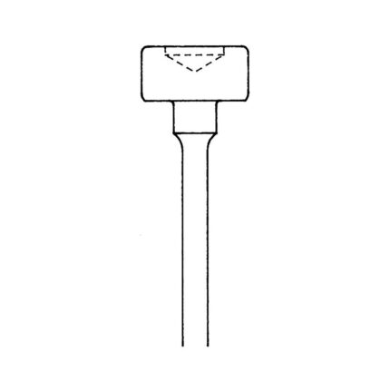 con la punta concavain acciaio