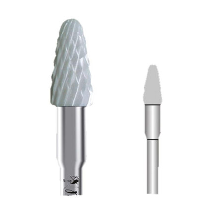 Fresa ceramica dentatura x diam. 4mmPotere di asportazione elevato.Podologia / cura del piede:Per dare forma al margine distaleO trattamenti unghie spesse e micoticheNaildesign: per unghie ricostruite con gelVelocit&agrave; consigliata: 7.500 &ndash; 20.000 min-1