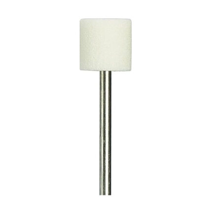 Fresa punta a cilindro abrasiva biancasupporto inossidabile