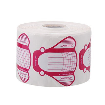 Formine carta farfalla Rotolo da 500 PezziFormine in carta per l'estensione dell'unghia. Ideali per la polimerizzazione di gel opachi o pigmentati.Caratteristiche: