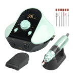 Pedale e set frese inclusiMicromotore maneggevole e dal design di alto livello.Raggiunge una velocità di rotazione di 35.000 giri al minuto.Display LCD per visualizzare la velocità di giri al minuto.Il micromotore è dotato: 	di una rotella per regolare la velocità; 	di un interruttore di comando mano/piede; 	di un interruttore per il senso di rotazione del manipolo; 	jack per il controllo a pedale; 	jack per il manipolo.Peso di 1