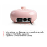 5 cmContenuti1 x 602147 (micromotore)1 x manipolo1 x istruzioni per l’uso1 x cavo di alimentazione con connettore 1 x set frese 41 x pedale1 x porta manipolo