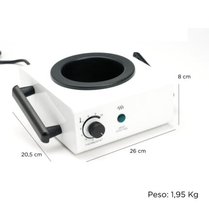 95 KgDimensioni: 260 x 205 x H. 80 mmFormato barattoli cera: 400 mlContenuto1 x 651113 (scaldacera)