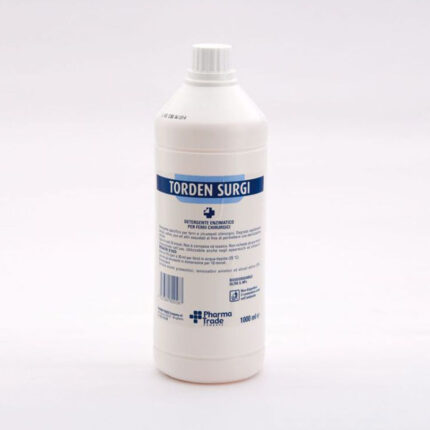 Torden Surgi - 1000 mlDetergente enzimatico.Detergente enzimatico per strumenti chirurgici.A base di enzimi proteolitici e tensioattivi.Utilizzato per rimuovere lo sporco organico prima della sterilizzazione in autoclave.Specifiche tecnicheContenuto: 1000 ml.Detergente enzimatico.Per strumenti chirurgici.Contenuto1 X 654040 (Torden Surgi -1000 ml).