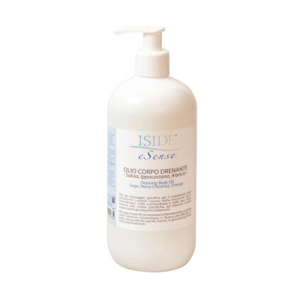 Olio corpo drenante500 mlOlio da massaggio indicato per contrastare gli inestetismi cutanei della ritenzione idrica.Principi attivi: 	salvia; 	ippocastano; 	arancioGrazie al mix di estratti vegetali aiuta