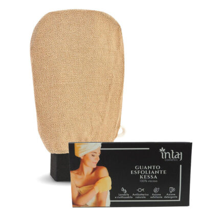 Guanto Kessa 100% ViscosaGuanto naturale 100% Kessa: 	elimina le cellule morte