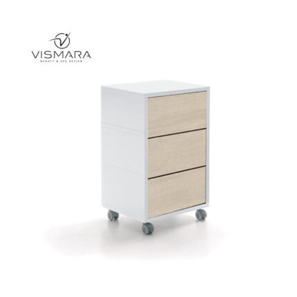 CASSETTIERA LIVING NOCE BIANCO V22 per centri estetici