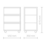 CASSETTIERA LIVING ROVERE NATURALE V52 - immagine 3
