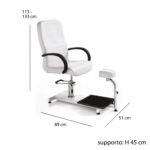 POLTRONA PEDICURE SKY BIANCA - immagine 4