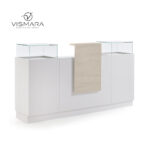 RECEPTION DESK LIGHT 2 NOCE BIANCO V22 per centri estetici