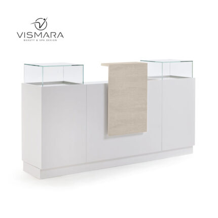 RECEPTION DESK LIGHT 2 NOCE BIANCO V22 per centri estetici