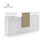 RECEPTION DESK LIGHT 2 ROVERE NATURALE V52 per centri estetici