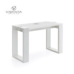 TAVOLO LIVING CON FORO BIANCO OPACO V00 per centri estetici