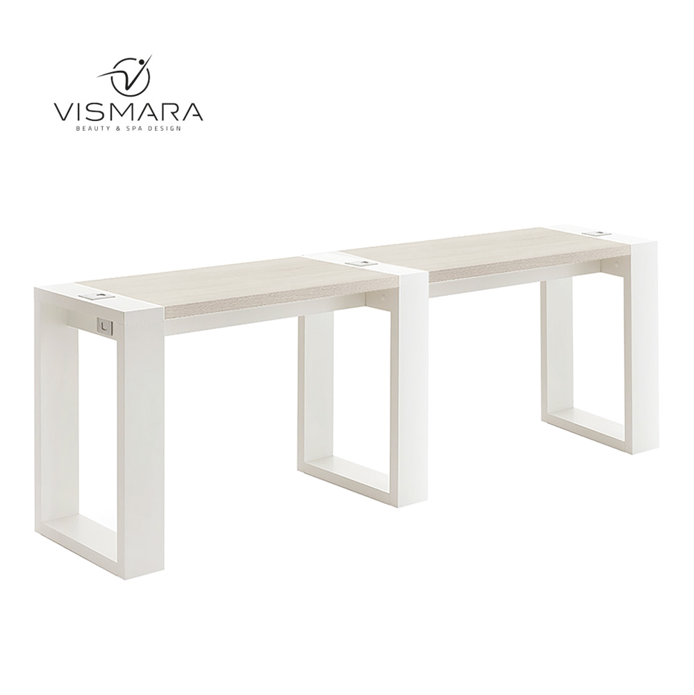TAVOLO LIVING DOPPIO NOCE BIANCO V22 - Forniture professionali per centri estetici e spa TAVOLO LIVING DOPPIO NOCE BIANCO V22 per centri estetici