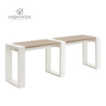 TAVOLO LIVING DOPPIO ROVERE NATURALE V52 per centri estetici