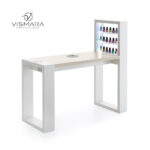 TAVOLO LIVING LED CON FORO NOCE BIANCO V22 per centri estetici