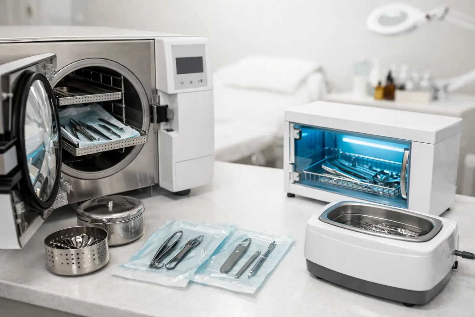 Strumenti sterilizzazione centro estetico