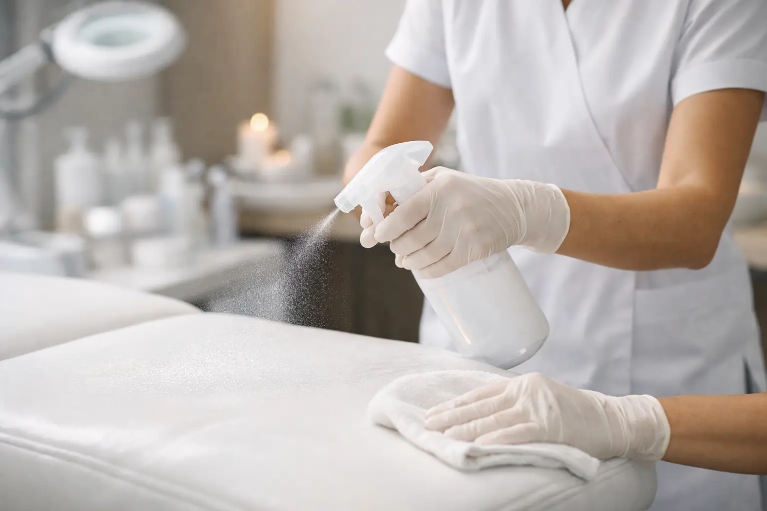 Disinfezione superfici estetica per il centro